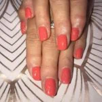 Orange sparkle gelish