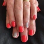 orange and silver gelish